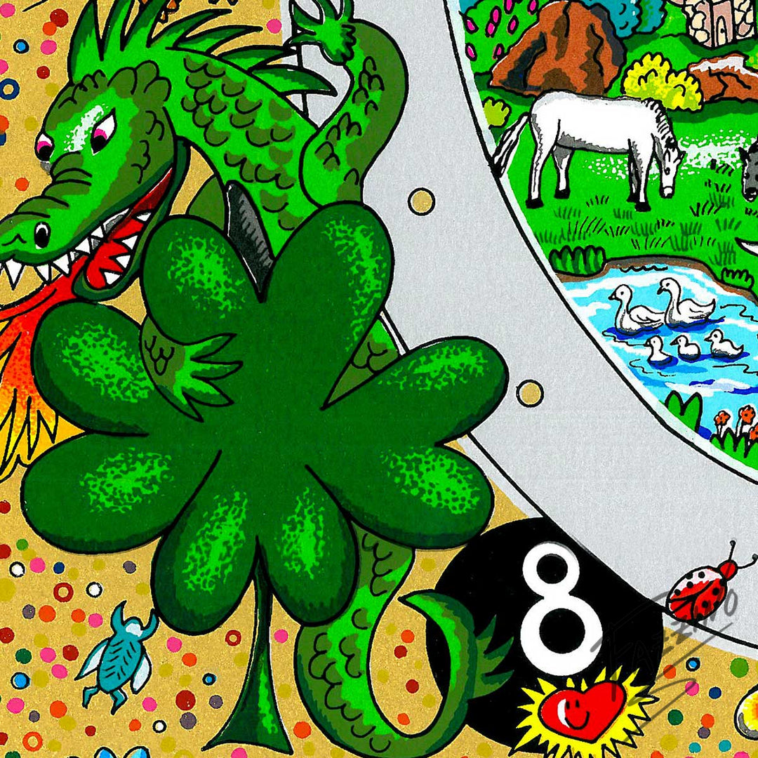 Charles Fazzino With a Little Bit of Luck 3D Limited Edition Silkscreen on Paper