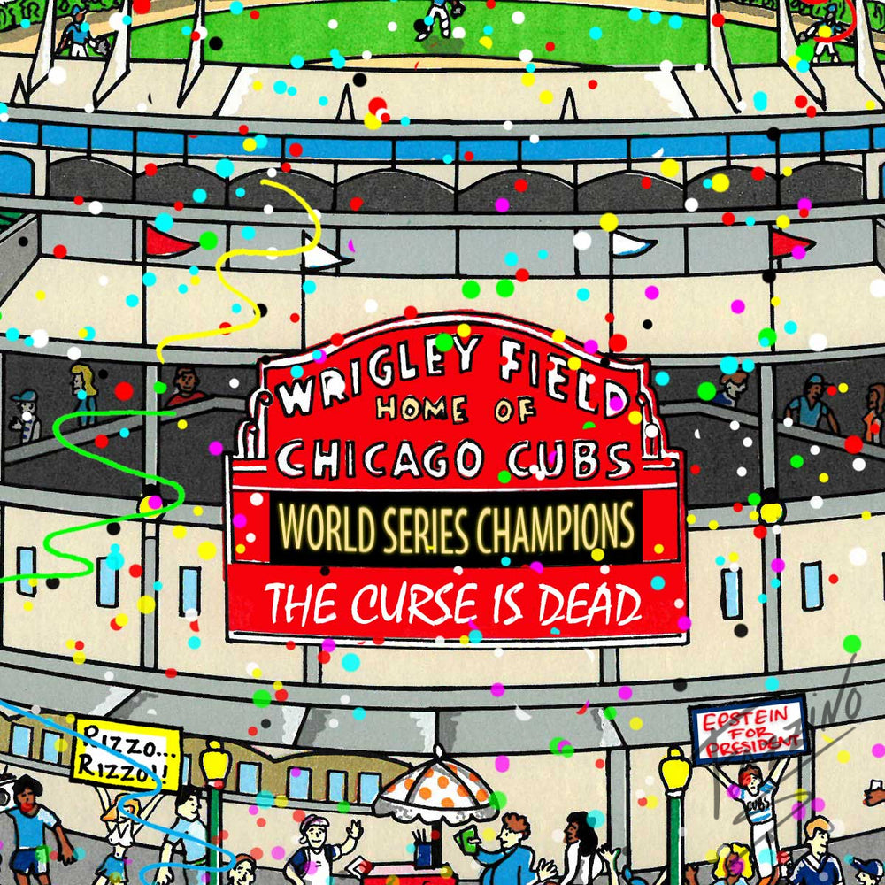 Charles Fazzino Wrigley Field Home of the Cubbies 3D Limited Edition Mixed-Media on Paper