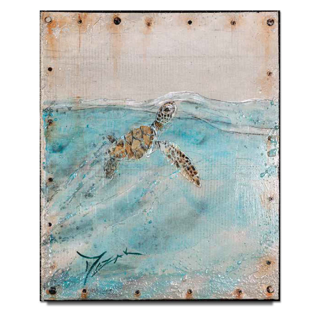 Trevor Mezak Baby Honu Limited Edition Canvas Giclee