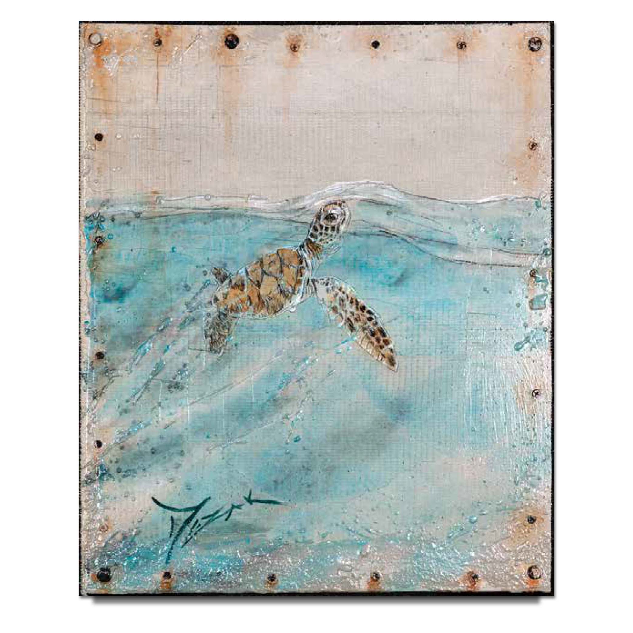 Trevor Mezak Baby Honu Limited Edition Canvas Giclee