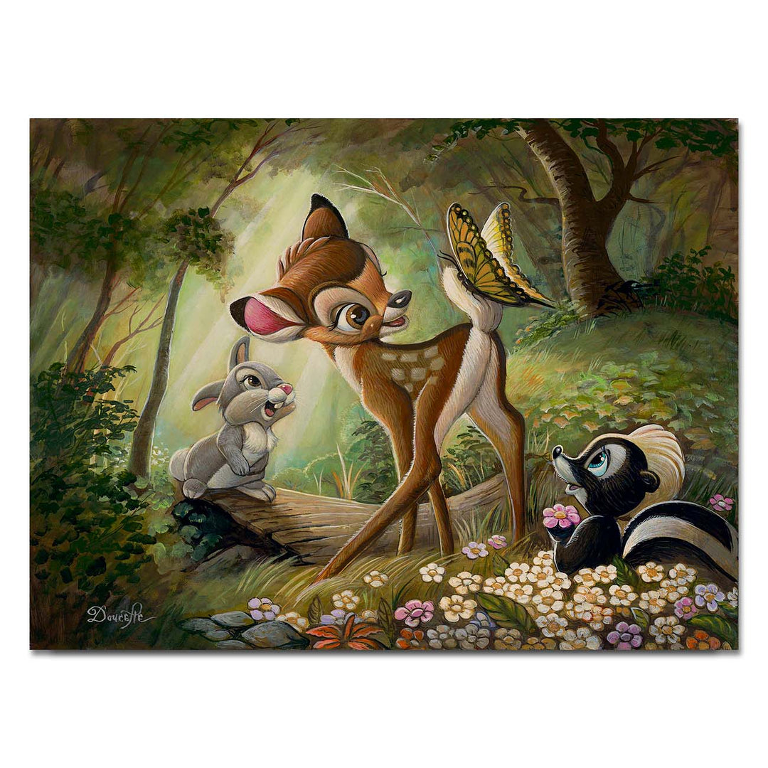 Bob Doucette Disney Bambi's First Butterfly Limited Edition Canvas Giclee