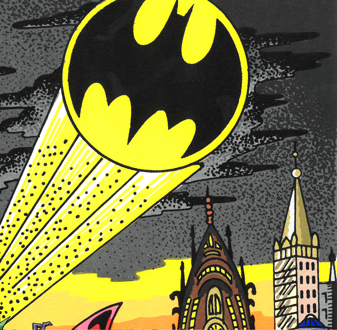 Charles Fazzino Batman Rules the Night 3D Limited Edition Silkscreen on Paper