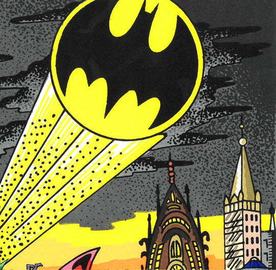 Charles Fazzino Batman Rules the Night 3D Limited Edition Silkscreen on Paper