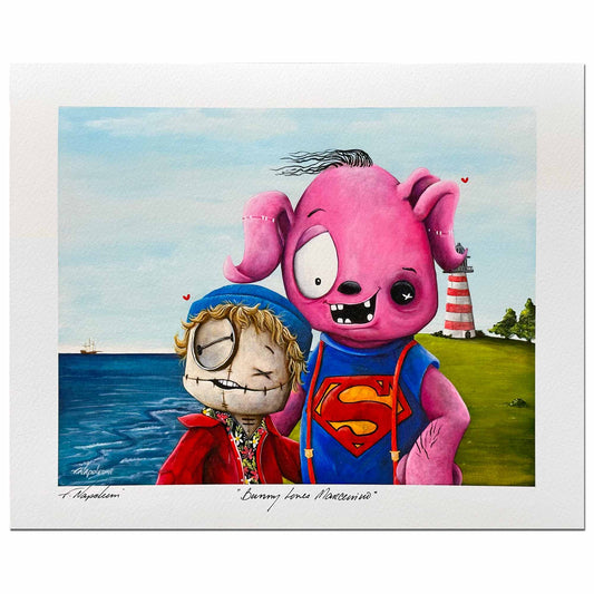 Fabio Napoleoni "Bunny Loves Marcenivo" Open Edition Paper Giclee