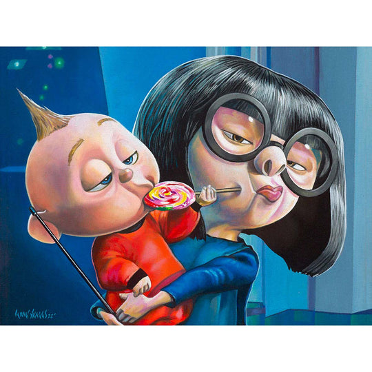 Craig Skaggs Disney Jack Jack and Edna Limited Edition Canvas Giclee