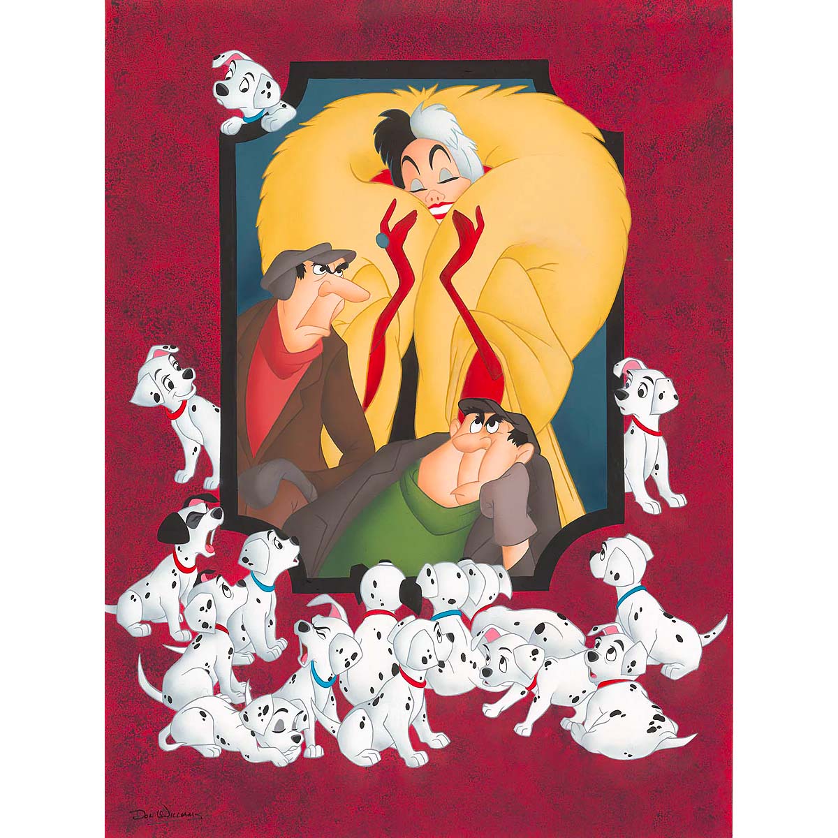 Don "Ducky" Williams Disney Cruella and Company Limited Edition Canvas Giclee
