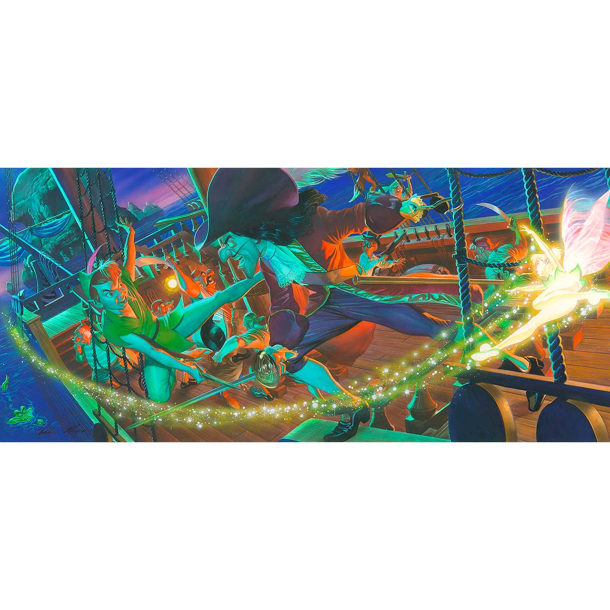 Alex Ross Disney "Clash for Neverland" Limited Edition Canvas Giclee