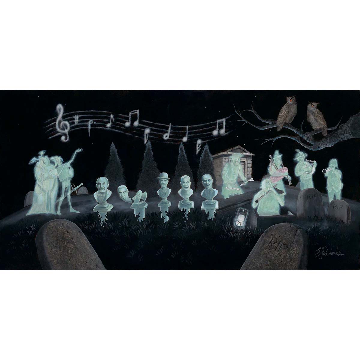 Michael Provenza Disney Graveyard Symphony Limited Edition Canvas Giclee