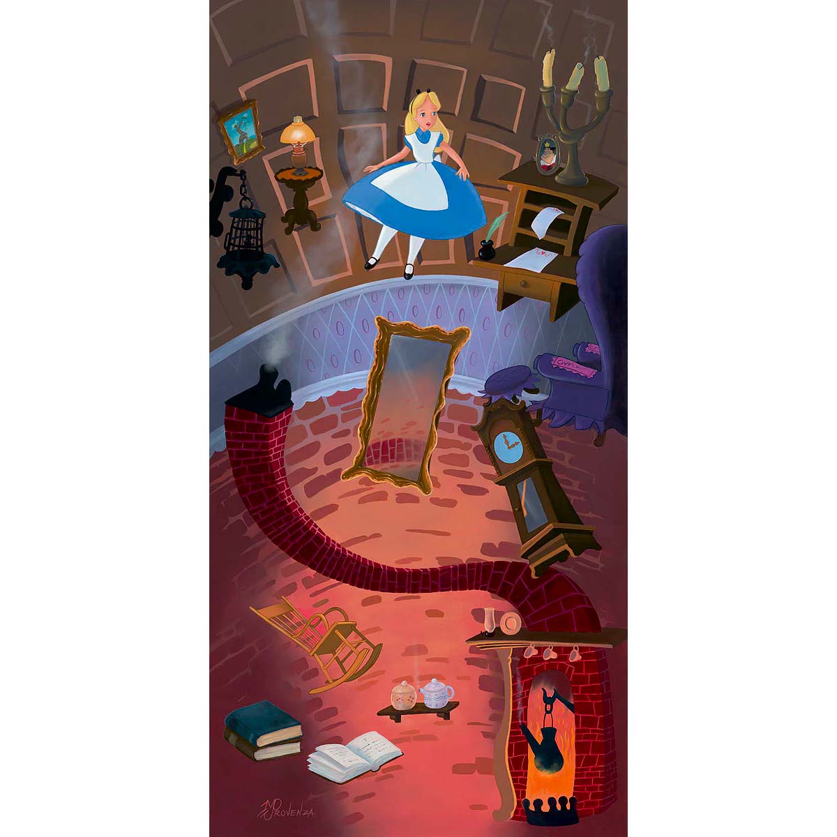 Michael Provenza Disney The Rabbit Hole Limited Edition Canvas Giclee