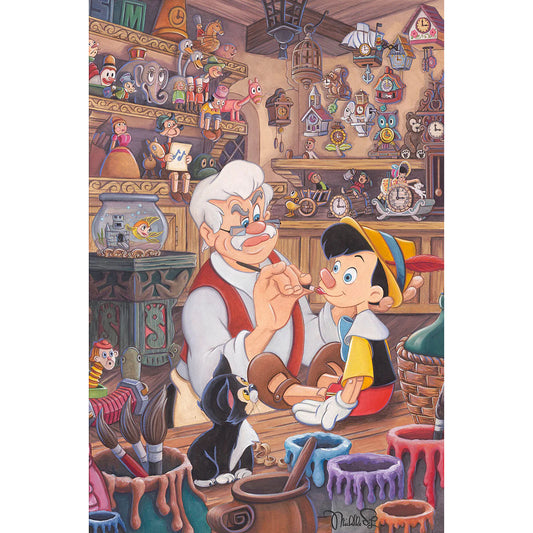 Michelle St. Laurent Disney "Geppetto's Workshop" Limited Edition Canvas Giclee