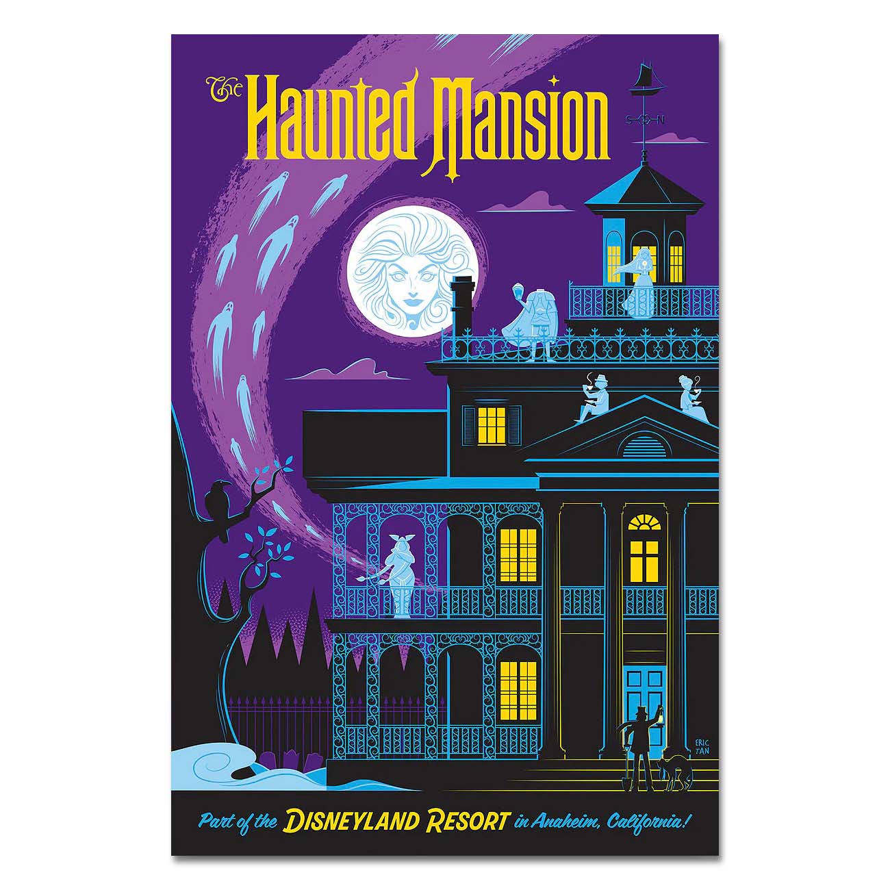 Eric Tan Disney Disneyland's Haunted Mansion Limited Edition Canvas Giclee