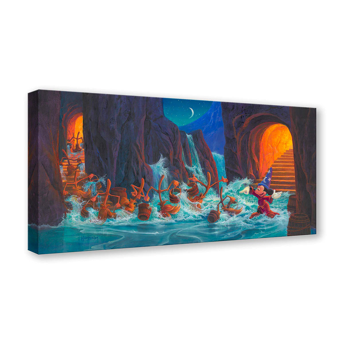 Michael Humphries Disney "Mickey's March of the Brooms" Limited Edition Canvas Giclee