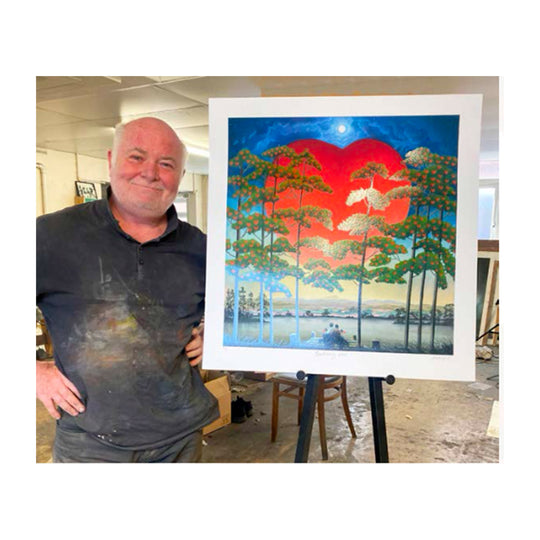 Mackenzie Thorpe with Everlasting Love artwork