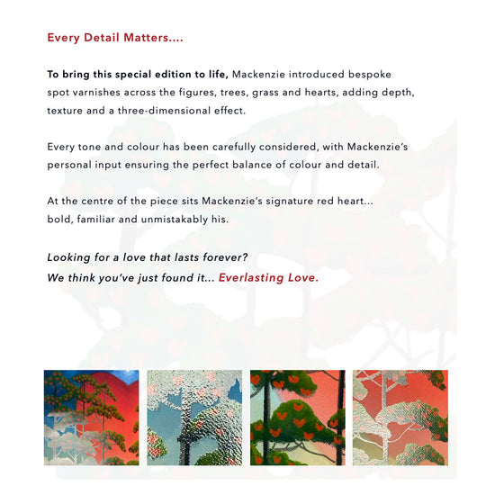 Everlasting Love by Mackenzie Thorpe spot varnish and heart details