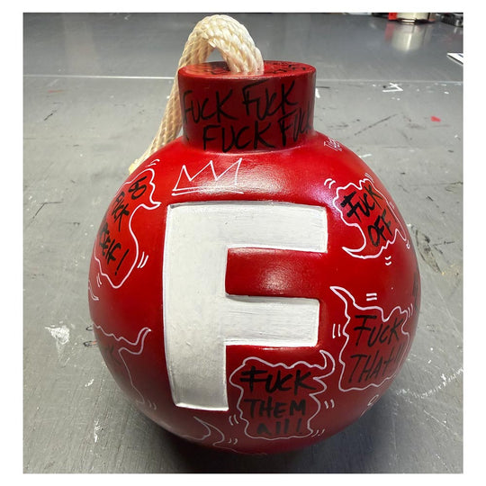 Original Red F Bomb Sculpture