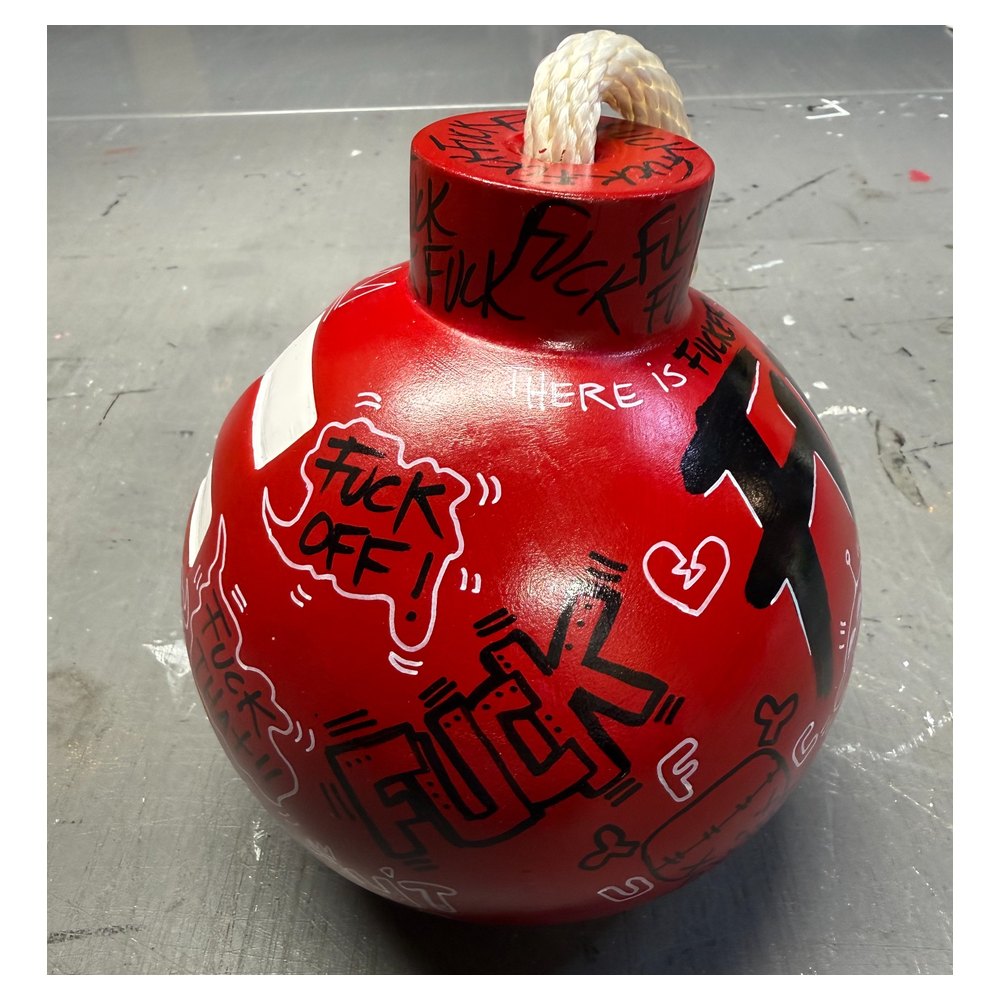 Original Red F Bomb Sculpture