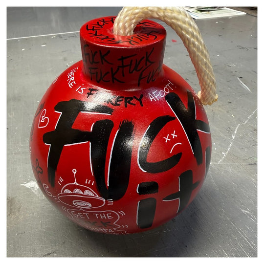 Original Red F Bomb Sculpture
