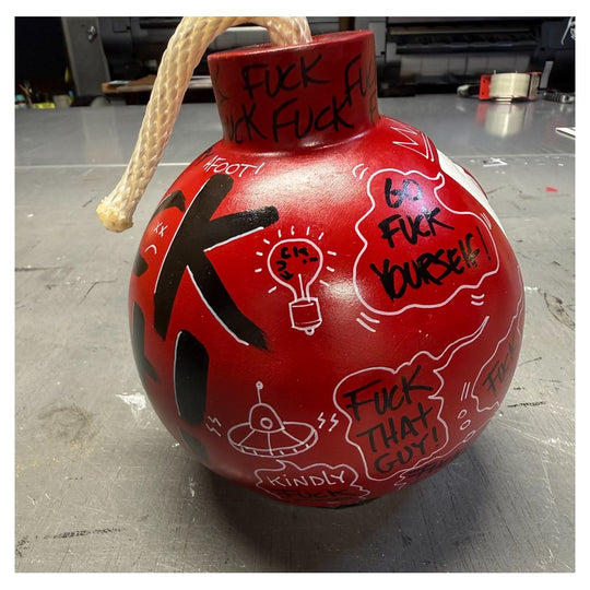 Original Red F Bomb Sculpture
