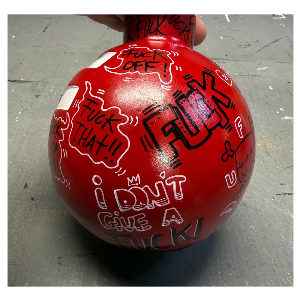 Original Red F Bomb Sculpture