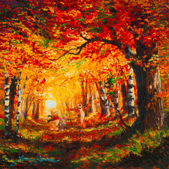 James Coleman Disney Fall Stroll Limited Edition Canvas Giclee