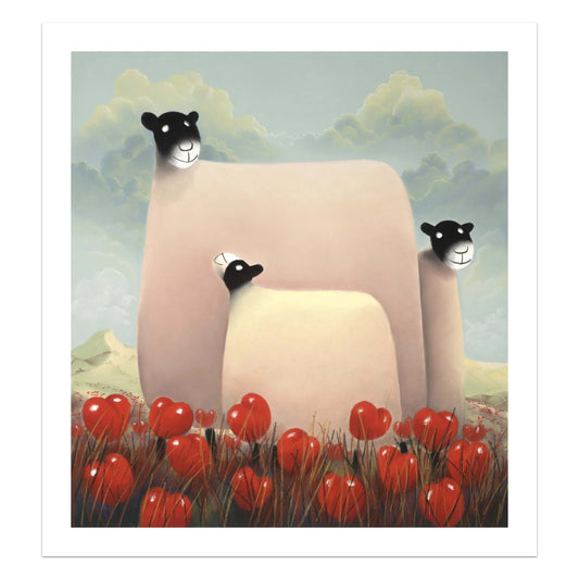 Mackenzie Thorpe "Family" Limited Edition Mixed Media