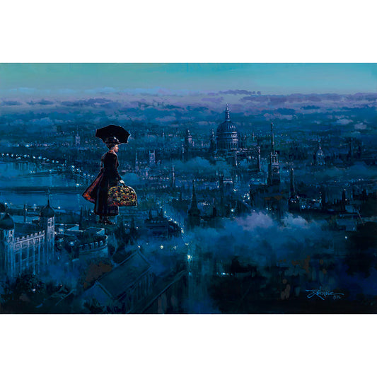 Rodel Gonzalez Disney "Floating Over London" Limited Edition Canvas Giclee