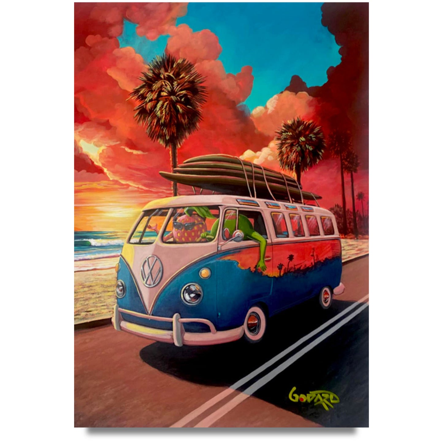 Michael Godard Title TBD - Some Fun in the Sun Limited Edition Canvas Giclee