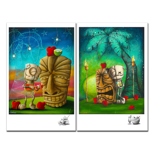 Fabio Napoleoni "Hawaiian Set" Somewhere Over My Rainbow and Relax and Unwind Limited Edition Paper Giclee