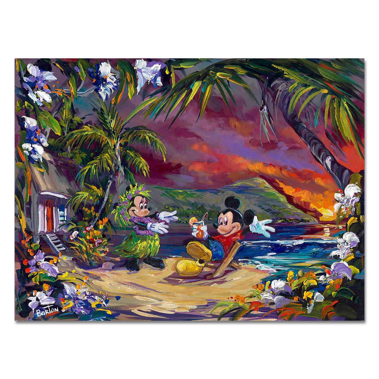 Steve Barton Hula Love Limited Edition Canvas Giclee