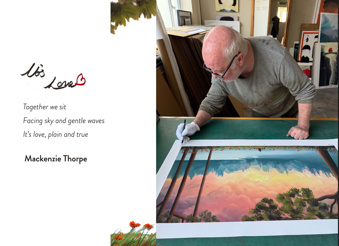 Mackenzie Thorpe "It's Love" Limited Edition Paper Giclee