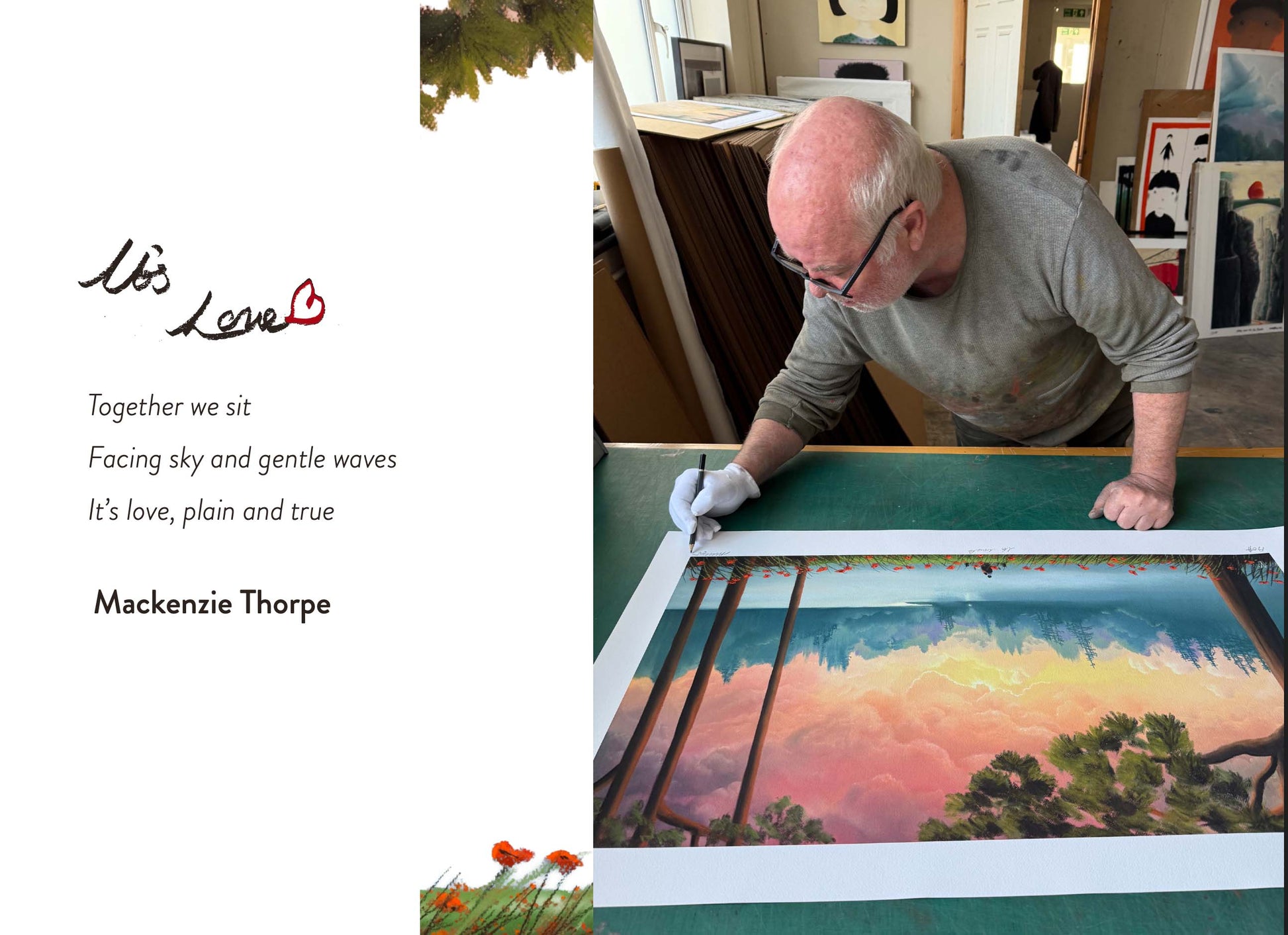 Mackenzie Thorpe "It's Love" Limited Edition Paper Giclee