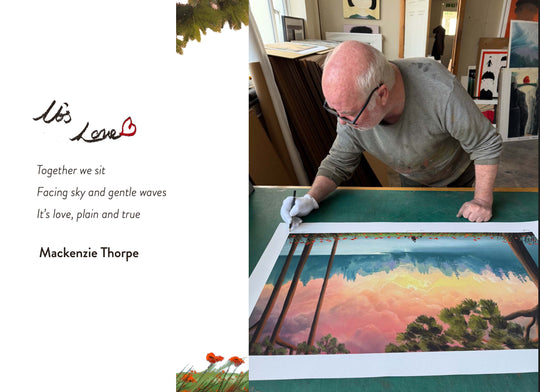 Mackenzie Thorpe "It's Love" Limited Edition Paper Giclee