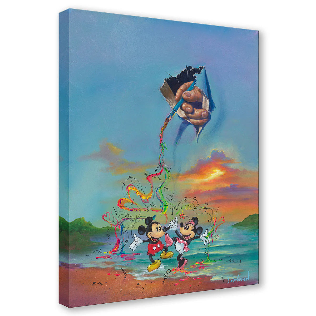 Jim Warren Disney "The Creative Brush" Limited Edition Canvas Giclee
