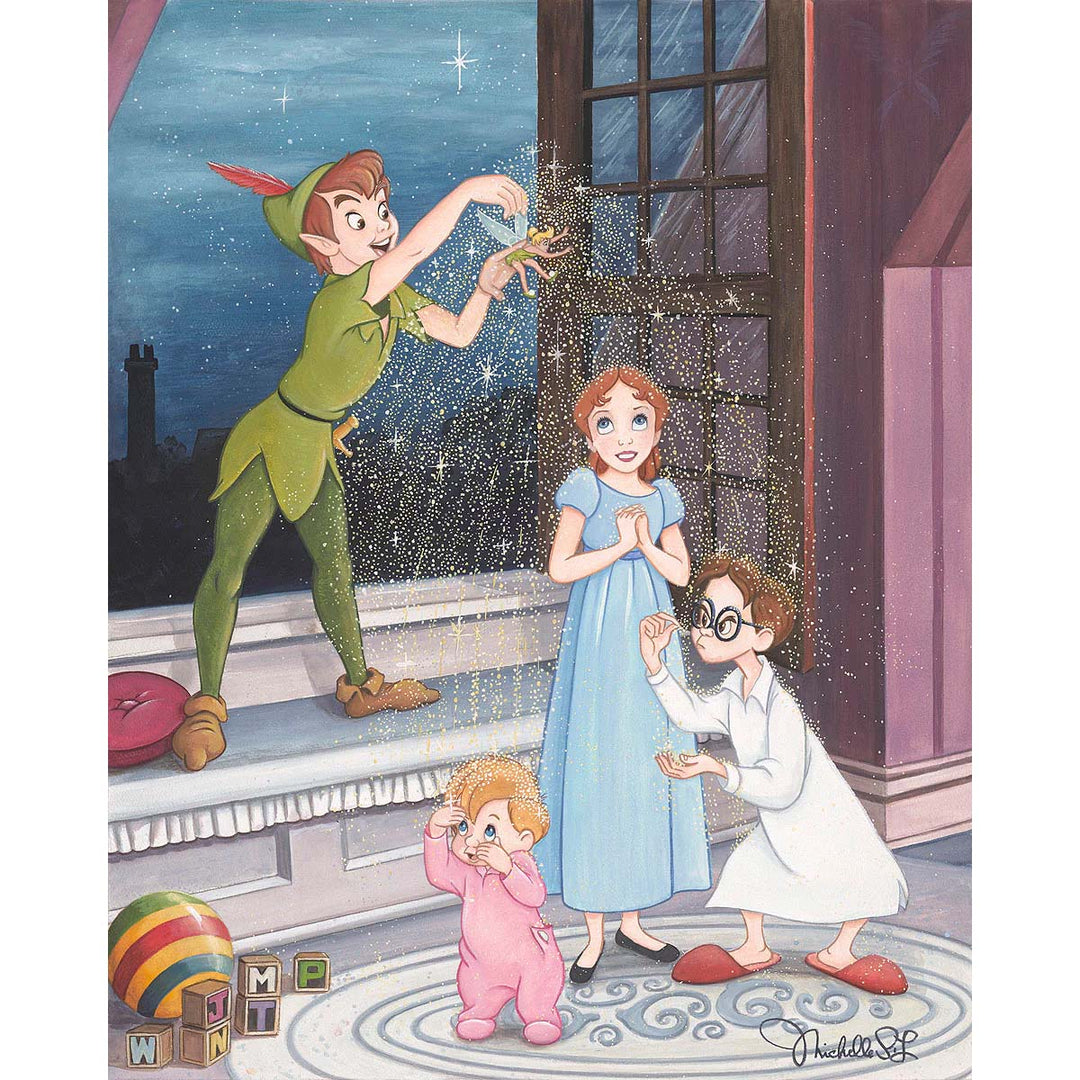Michelle St. Laurent Disney Just a LIttle Pixie Dust Limited Edition Canvas Giclee