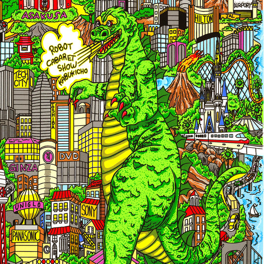 Charles Fazzino Konnichiwa Tokyo 3D Limited Edition Silkscreen on Paper
