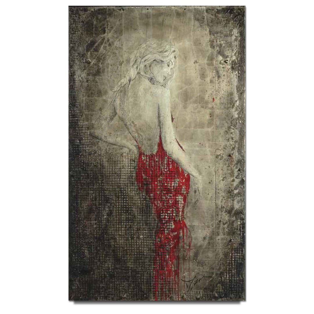 Trevor Mezak Lady in Red Limited Edition Canvas Giclee