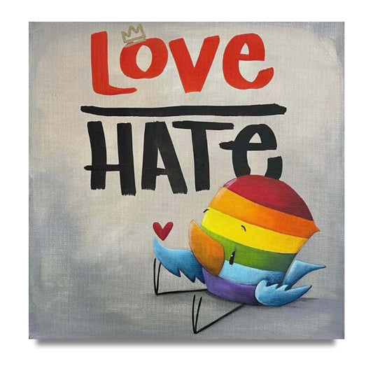 Fabio Napoleoni "Love Over Hate" Open Edition Canvas Giclee