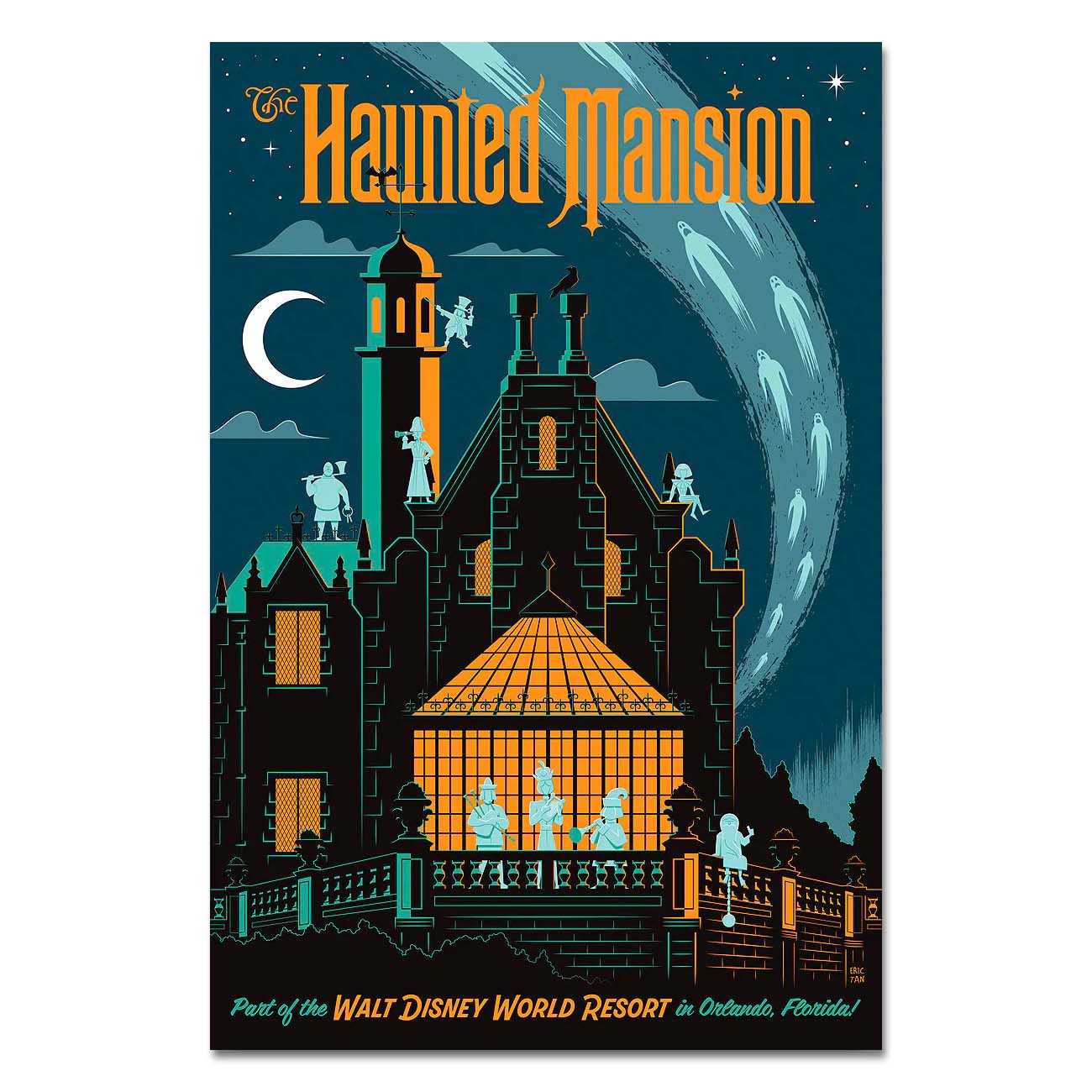 Eric Tan Disney Magic Kingdom's Haunted Mansion Limited Edition Canvas Giclee