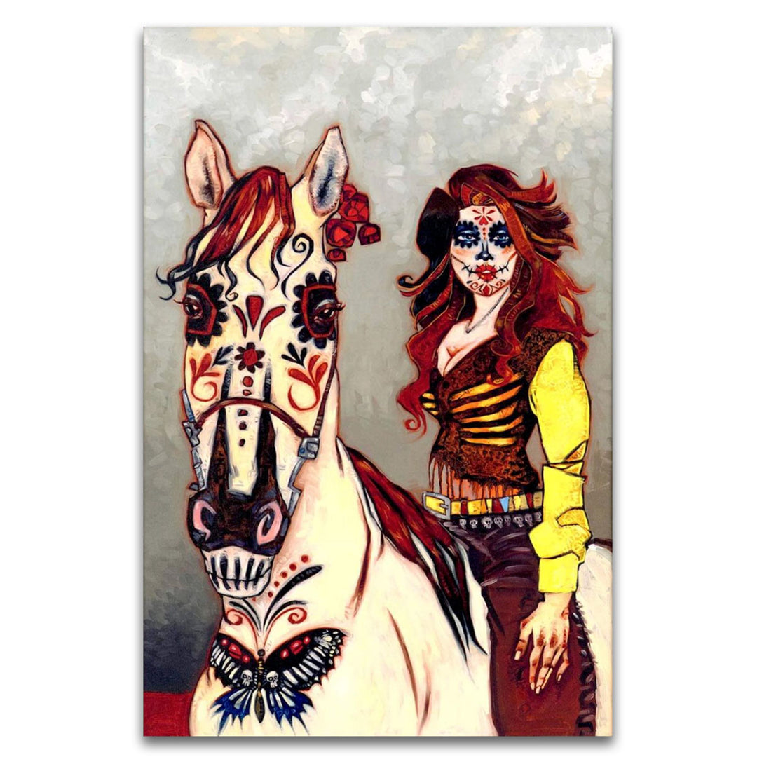 Marigold by Todd White Day of the Dead woman and horse artwork