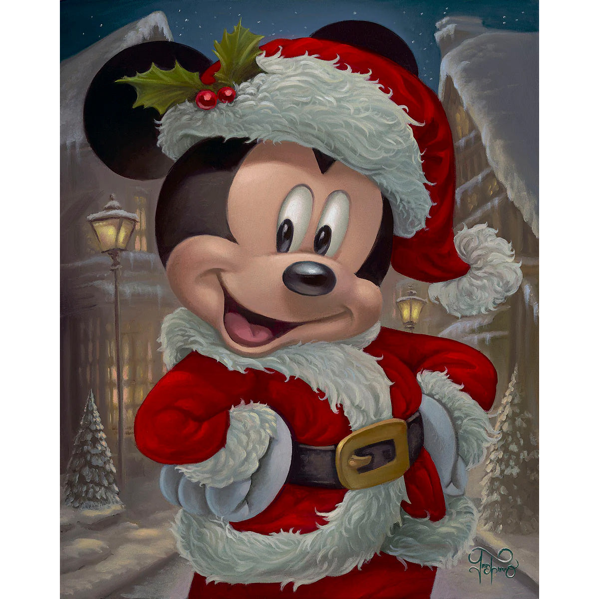 Jared Franco Disney Merry Mickey Limited Edition Canvas Giclee