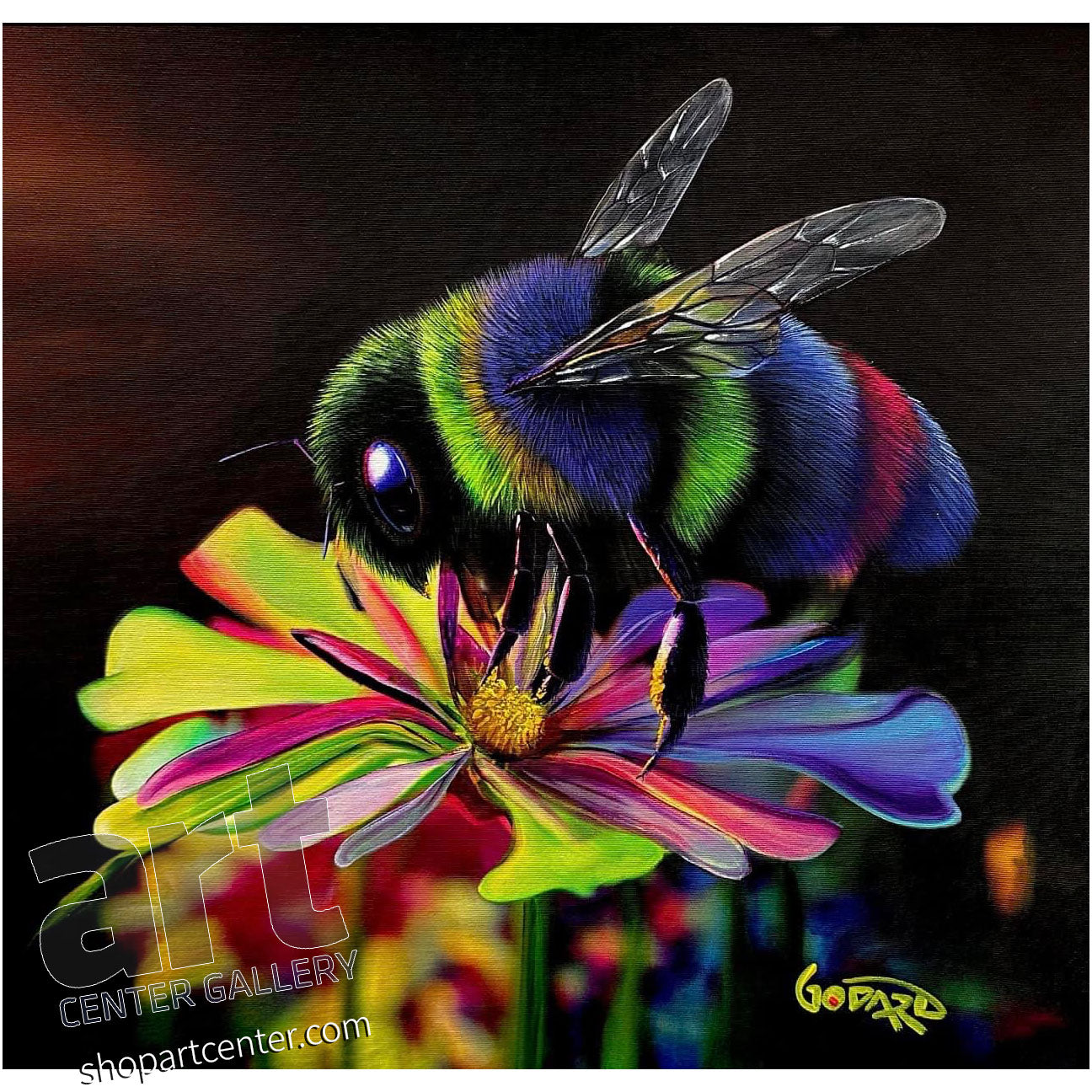 Michael Godard Untitled Bumble Bee Painting Limited Edition