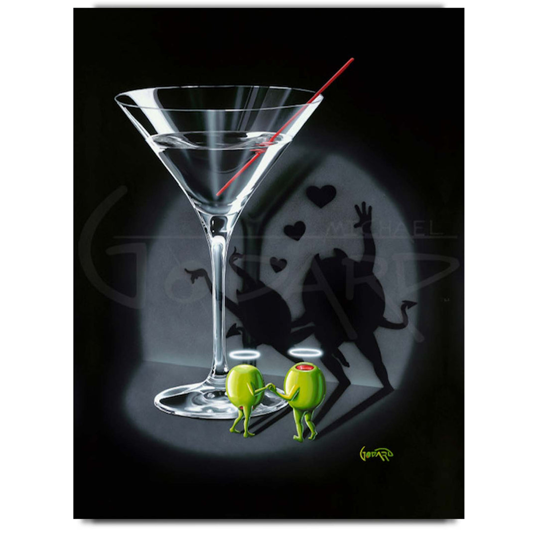 Michael Godard "First Date Martini" Limited Edition Canvas Giclee