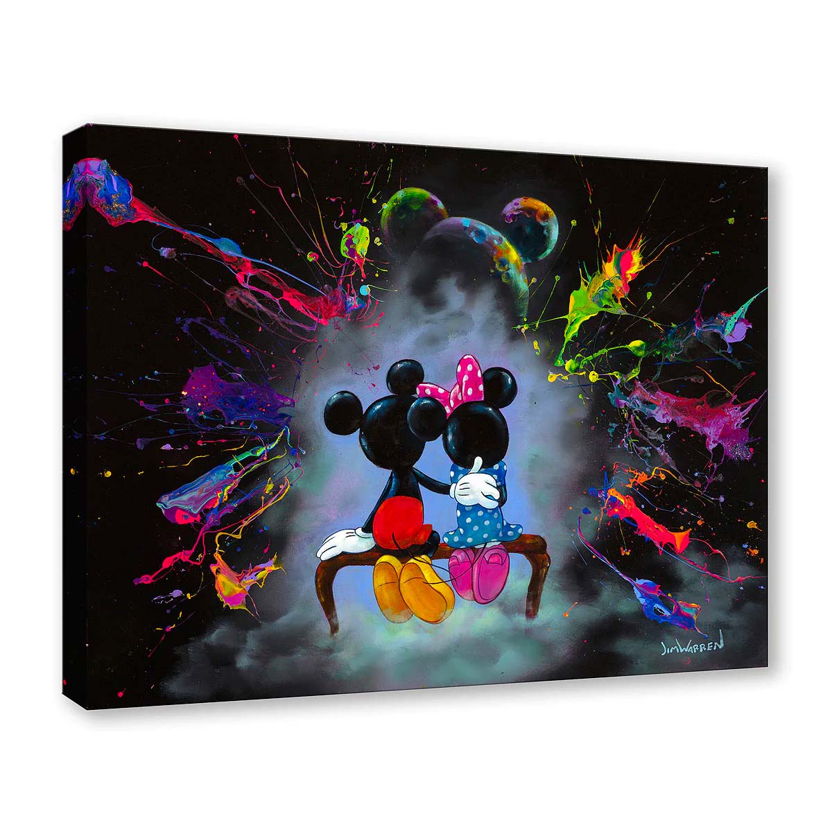 Jim Warren Disney "Mickey and Minnie Enjoy the View" Limited Edition Canvas Giclee