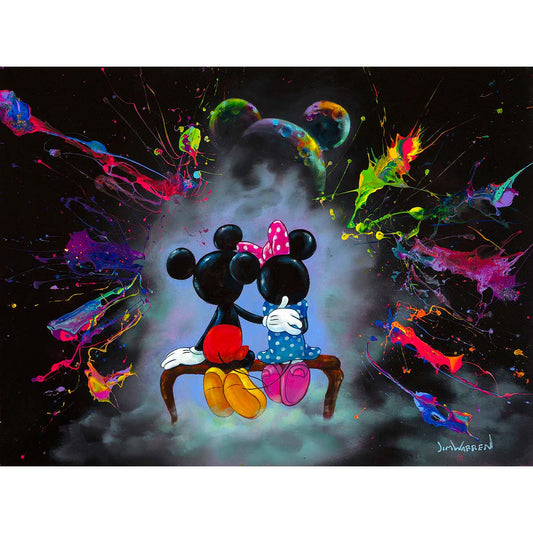 Jim Warren Disney "Mickey and Minnie Enjoy the View" Limited Edition Canvas Giclee