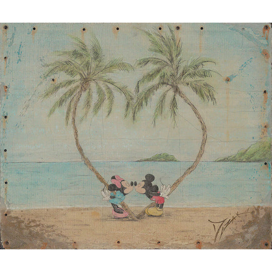 Trevor Mezak Disney Mickey and Minnie in Love Limited Edition Canvas Giclee