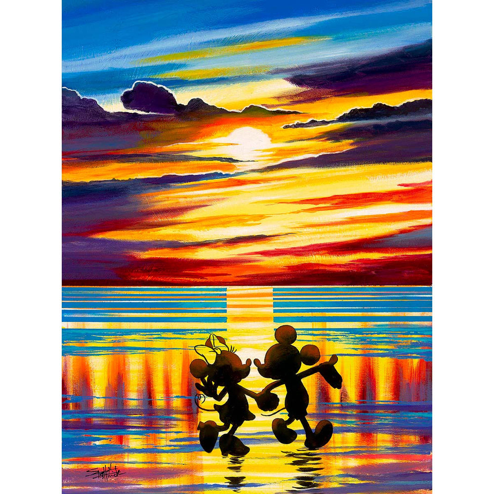 Stephen Fishwick Disney Sunset Stroll Limited Edition Canvas Giclee