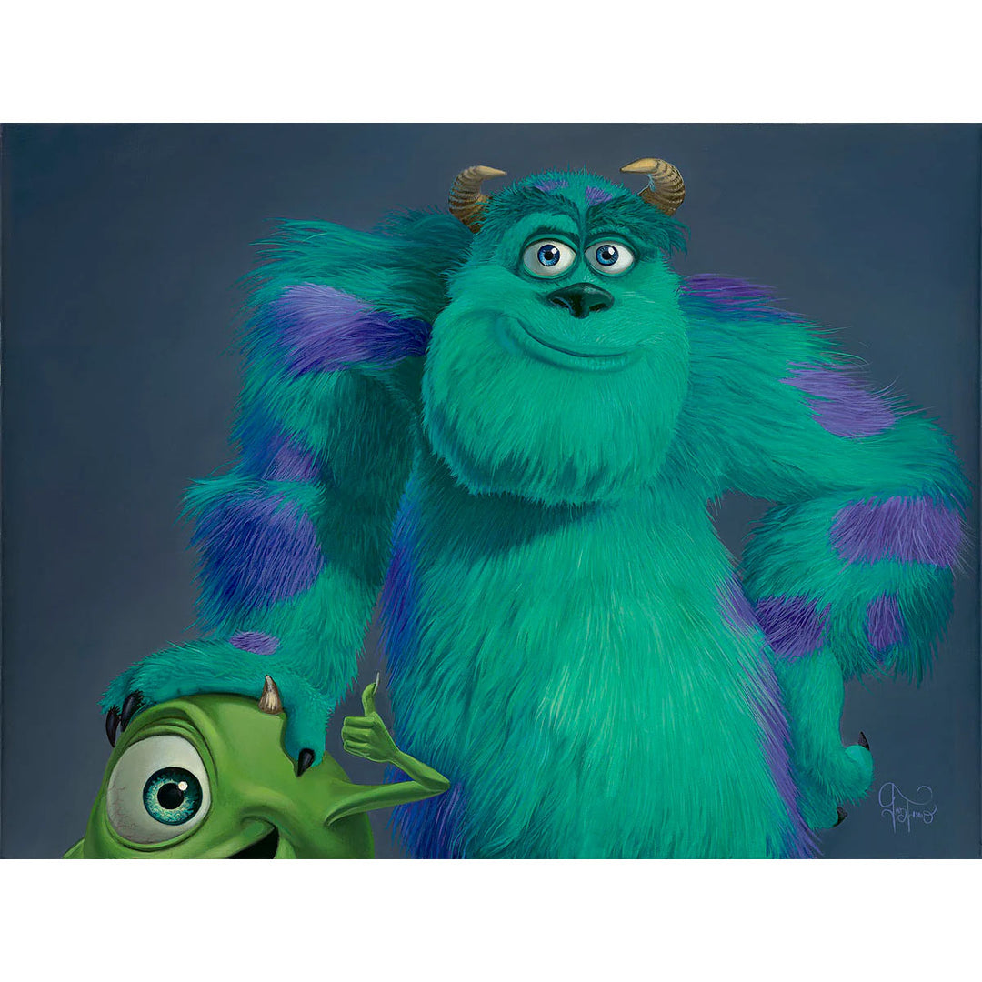 Jared Franco Disney Mike and Sully Limited Edition Canvas Giclee