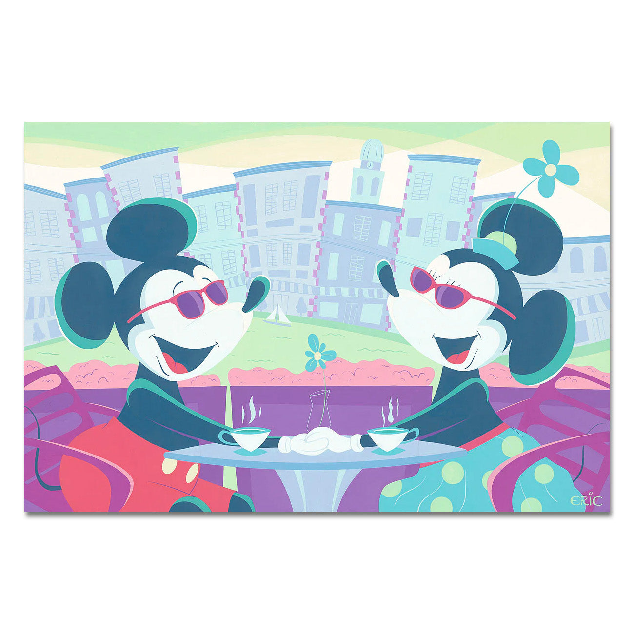 Eric Doggett Disney Morning Coffee Limited Edition Canvas Giclee