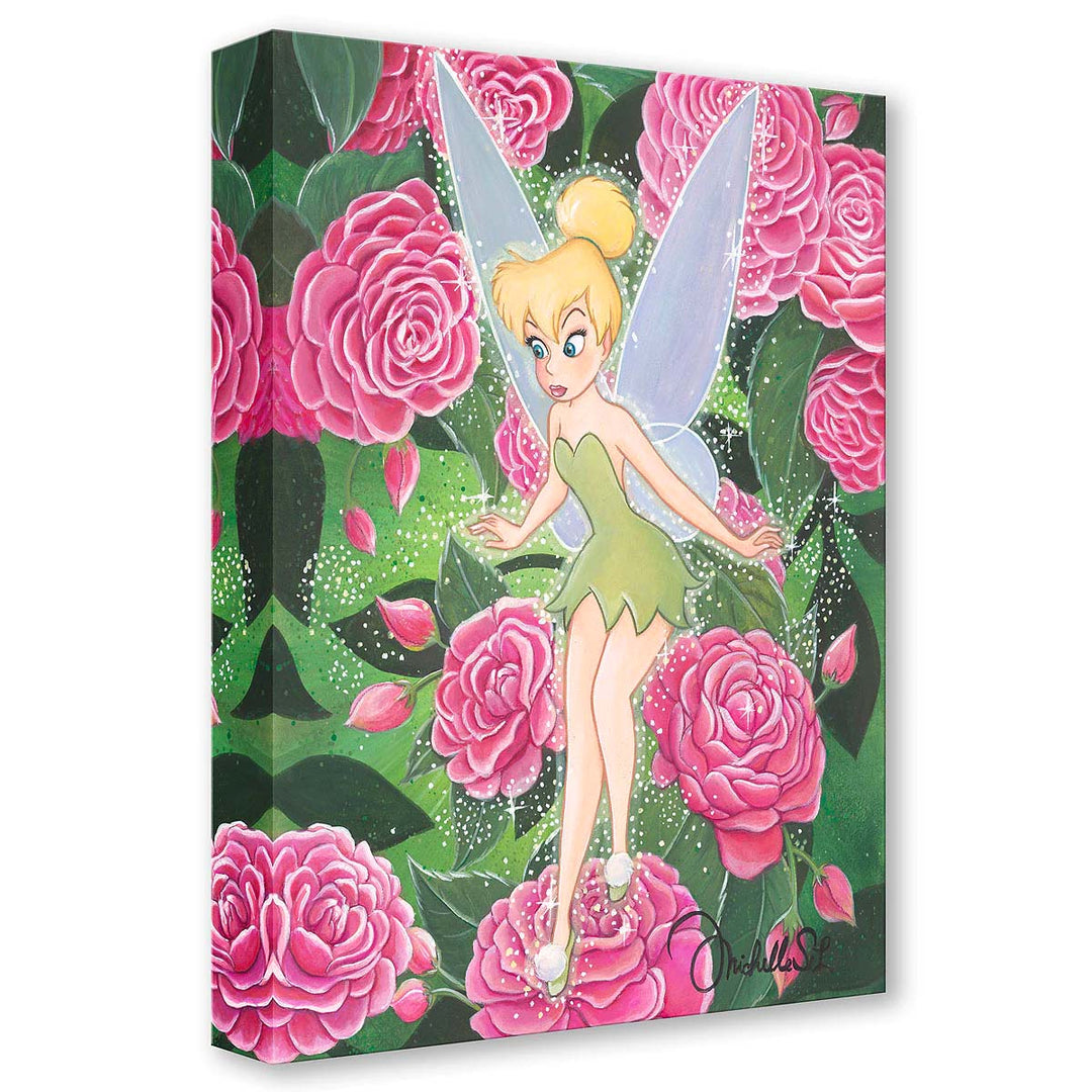 Michelle St. Laurent Disney Pixie in the Camellias Limited Edition Canvas Giclee