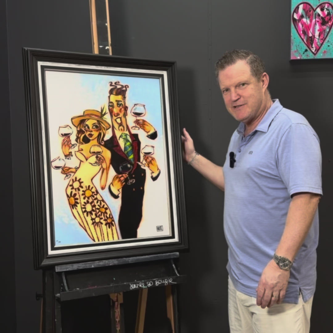 Todd White "We Love to Drink" Limited Edition Canvas On Board